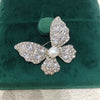 Wholesale Brooch Alloy Inlaid With Natural Freshwater Pearls Insect Snowflake Fawn Butterfly Design For Women