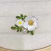 Wholesale Brooch Alloy Inlaid With Natural Freshwater Pearls Insect Snowflake Fawn Butterfly Design For Women