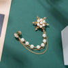 Wholesale Brooch Alloy Multi Layer Chain Geometric Flower Pin With Electroplating For Unisex And Women