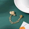 Wholesale Brooch Alloy Multi Layer Chain Geometric Flower Pin With Electroplating For Unisex And Women