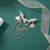 Wholesale Brooch Alloy Multi Layer Chain Geometric Flower Pin With Electroplating For Unisex And Women