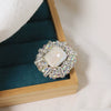 Wholesale Brooch Copper Geometric Imitation Baroque Pearl Electroplated Light Luxury Minimalist