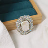 Wholesale Brooch Copper Geometric Imitation Baroque Pearl Electroplated Light Luxury Minimalist