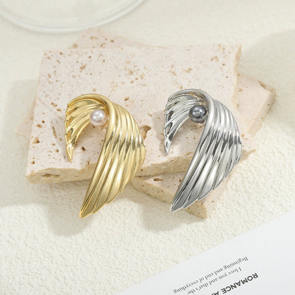 Wholesale Brooch Copper Geometric Wings Medieval Style Electroplating