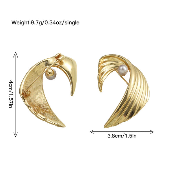 Wholesale Brooch Copper Geometric Wings Medieval Style Electroplating