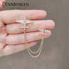 Wholesale Brooch Copper Goldplated Artificial Gemstones Semiprecious Stones Geometric Aircraft Tassel Design For Women