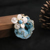 Wholesale Brooch Freshwater Pearl Crystal Flower Baroque Handmade Electroplated Cute And Sweet Style