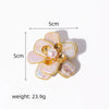 Wholesale Brooch Natural Freshwater Pearl Geometric Plant Flowers Style 18K Real Gold Plated