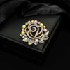 Wholesale Brooch Pin Zinc Alloy Inlaid Diamonds Leaves Shape Electroplated Trendy