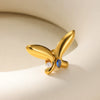 Wholesale Brooch Stainless Steel Light Luxury Style Bow Electroplating For Women