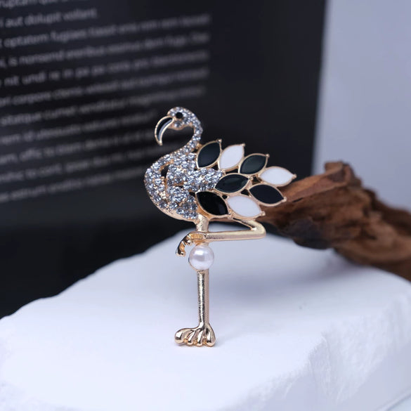 Wholesale Brooch Zinc Alloy Animal Flower Insect Leaves Geometric Dripping Oil Style