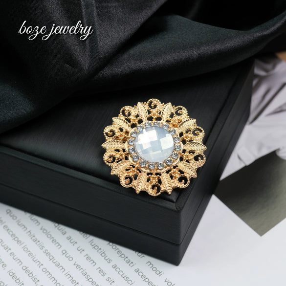 Wholesale Brooch Zinc Alloy Drop Shape Electroplating Women's Unisex Decorative Accessory