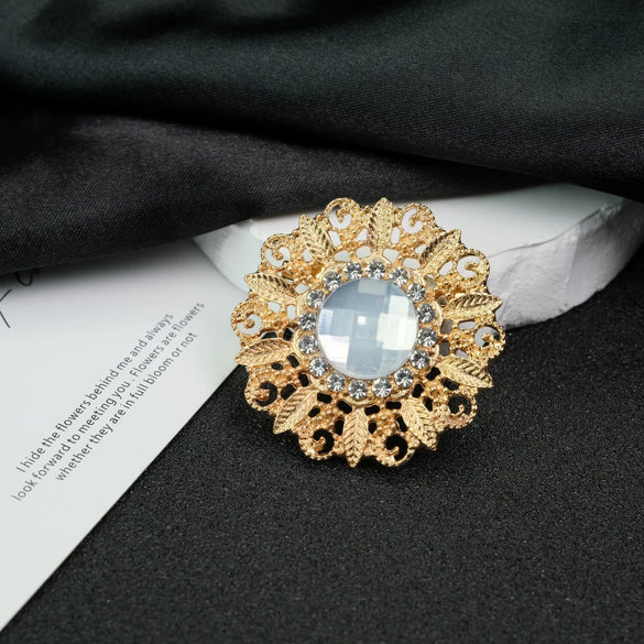 Wholesale Brooch Zinc Alloy Drop Shape Electroplating Women's Unisex Decorative Accessory