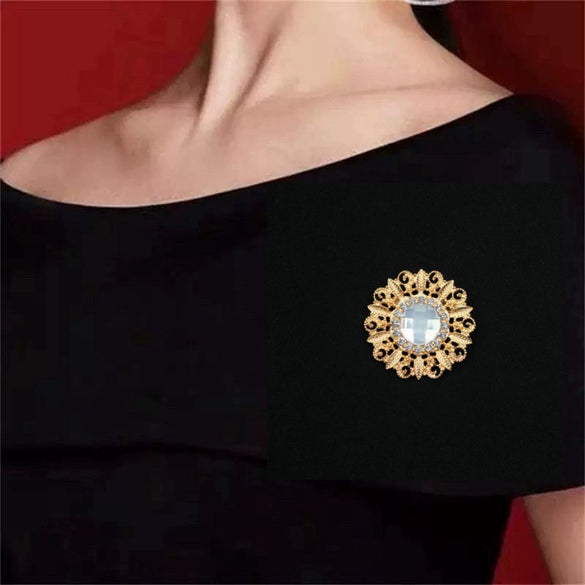 Wholesale Brooch Zinc Alloy Drop Shape Electroplating Women's Unisex Decorative Accessory