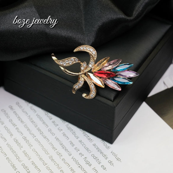 Wholesale Brooch Zinc Alloy Flower Electroplated Jewelry For Women's Clothing Accessories