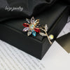 Wholesale Brooch Zinc Alloy Flower Electroplated Jewelry For Women's Clothing Accessories