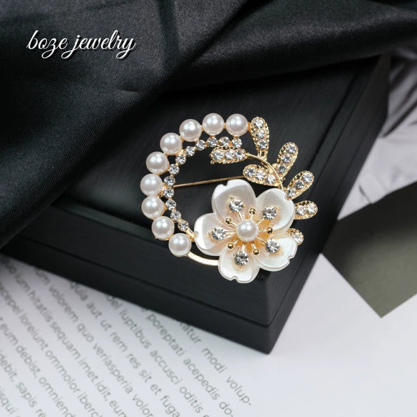 Wholesale Brooch Zinc Alloy Flower Electroplating Clothing Accessories For Female And Unisex