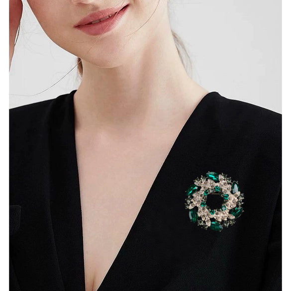 Wholesale Brooch Zinc Alloy Flower Electroplating Light Luxury Style