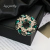 Wholesale Brooch Zinc Alloy Flower Electroplating Light Luxury Style
