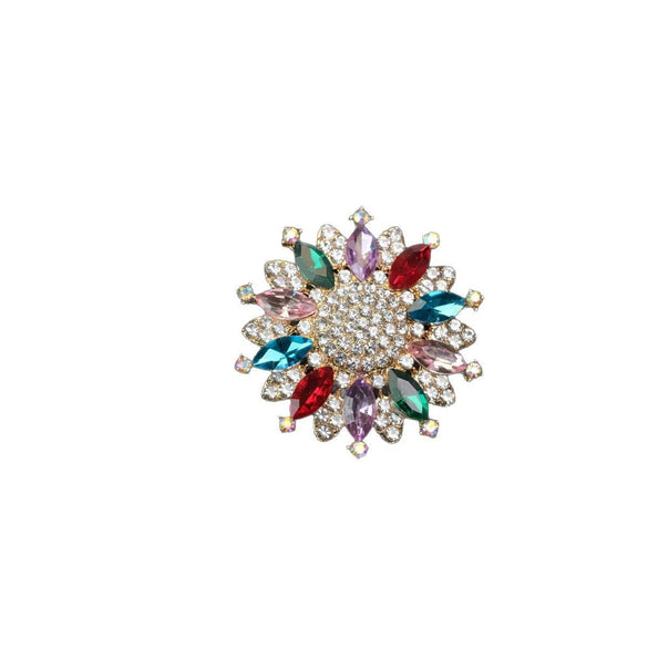 Wholesale Brooch Zinc Alloy Flower Shaped Electroplated Unisex