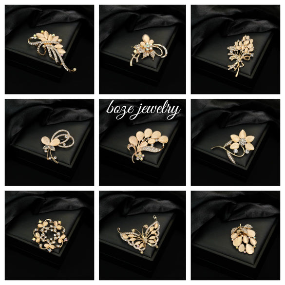 Wholesale Brooch Zinc Alloy Geometric Animal Flower Bow Leaf Star Design Electroplating For Women
