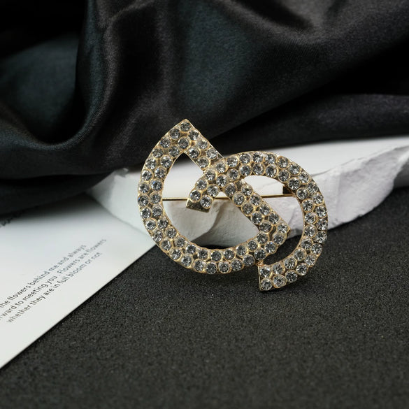 Wholesale Brooch Zinc Alloy Geometric Letter Style Electroplating Clothing Antirunning Pin Accessories For Women And Unisex