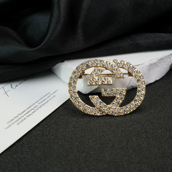 Wholesale Brooch Zinc Alloy Geometric Letter Style Electroplating Jewelry