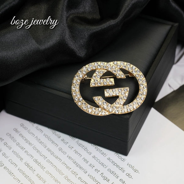 Wholesale Brooch Zinc Alloy Geometric Letter Style Electroplating Jewelry