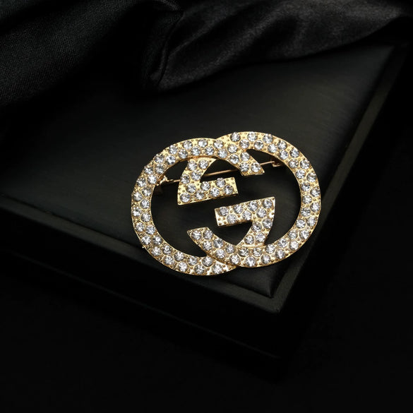 Wholesale Brooch Zinc Alloy Geometric Letter Style Electroplating Jewelry