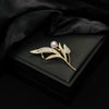 Wholesale Brooch Zinc Alloy Leaf Simple Style Electroplated Clothing Accessory