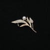 Wholesale Brooch Zinc Alloy Leaf Simple Style Electroplated Clothing Accessory