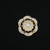 Wholesale Brooch Zinc Alloy Light Luxury Geometric Flower Diamondencrusted Electroplating For Women