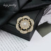 Wholesale Brooch Zinc Alloy Light Luxury Geometric Flower Diamondencrusted Electroplating For Women