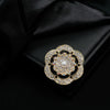 Wholesale Brooch Zinc Alloy Light Luxury Geometric Flower Diamondencrusted Electroplating For Women