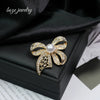 Wholesale Brooch Zinc Alloy Light Luxury Style Bow Electroplating Rhinestone Jewelry Pin