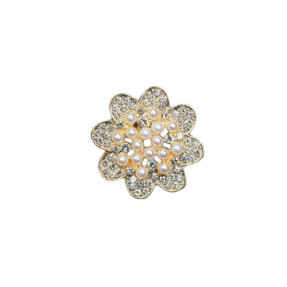 Wholesale Brooch Zinc Alloy Retro Flower Style Electroplating Antilight