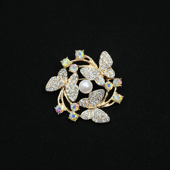 Wholesale Brooch Zinc Alloy Retro Style Heart Leaf Drop Shape Electroplating For Women And Unisex