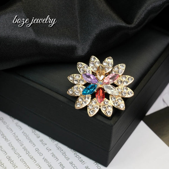 Wholesale Brooch Zinc Alloy Star Light Luxury Style Electroplated For Women And Unisex