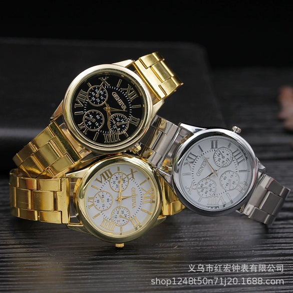 Wholesale Business Style Quartz Watch With Stainless Steel Band And Round Dial For Men