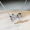 Wholesale Butterfly Bow Sterling Silver Necklace With Electroplating Ochain Pendant For Women