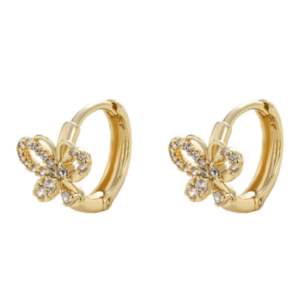 Wholesale Butterfly Earrings Copperzinc Alloy Goldplated Animal Zodiac Style For Women