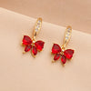 Wholesale Butterfly Earrings For Women Metal With Bow Design Electroplated