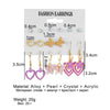 Wholesale Butterfly Earrings Set Mixed Material Alloy Geometric Design