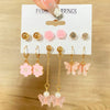 Wholesale Butterfly Earrings Set Mixed Material Alloy Geometric Design