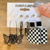Wholesale Butterfly Earrings Set Mixed Material Alloy Geometric Design