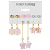 Wholesale Butterfly Earrings Set Mixed Material Alloy Geometric Design