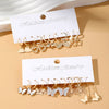 Wholesale Butterfly Earrings Set Mixed Material Alloy Geometric Design
