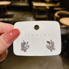 Wholesale Butterfly Earrings With S925 Silver Needles Alloy Material Cartoon Animal Design Full Diamond Treatment For Women