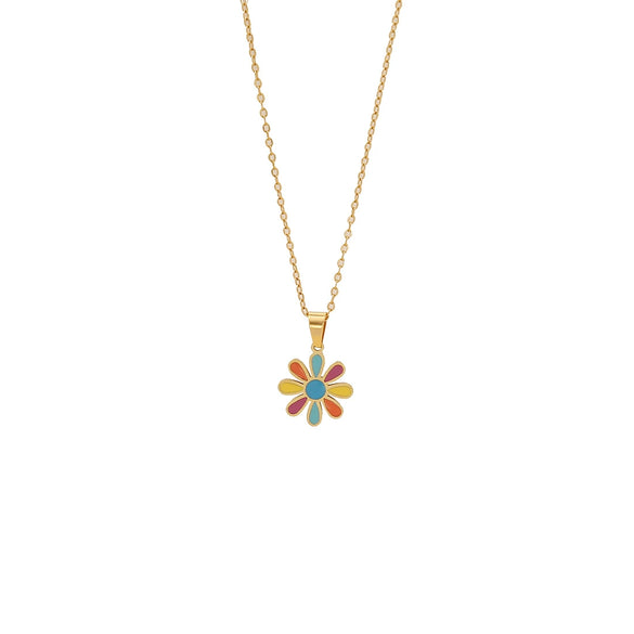 Wholesale Butterfly Elephant Pendant Palm Eye Stainless Steel Necklace With O Shaped Chain And Dripping Oil Treatment For Women Featuring Animal Pattern