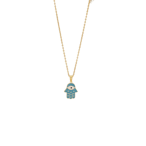 Wholesale Butterfly Elephant Pendant Palm Eye Stainless Steel Necklace With O Shaped Chain And Dripping Oil Treatment For Women Featuring Animal Pattern